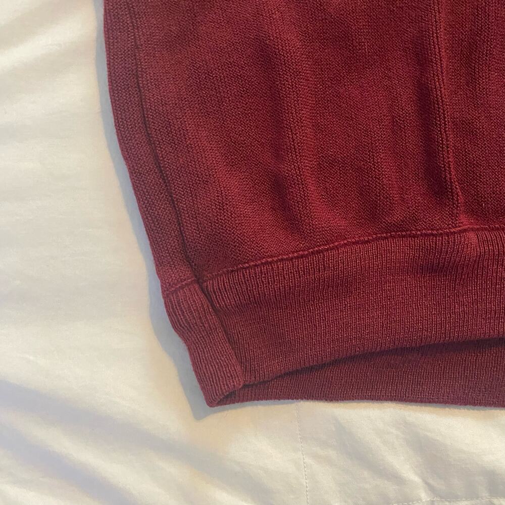 Vintage Sweater The Fox XL Burgundy Applique Logo Made in USA JCPenney - Picture 12 of 14
